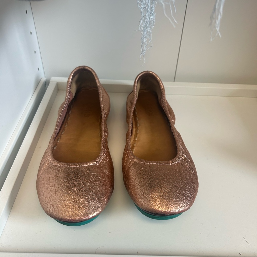 Metallic Rose Gold Tieks Ballet Flats